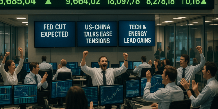 Europe markets start week strong on Fed easing hopes, resilient corporate results