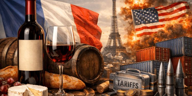 Trump threatens tariffs on French wine to push Macron into peace board plan